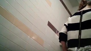 Pregnant creamy pussy peeing at the toilet