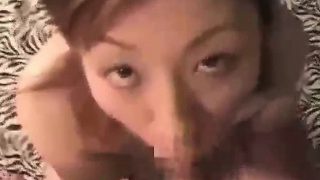 Asian preggo gets mouthful of cum